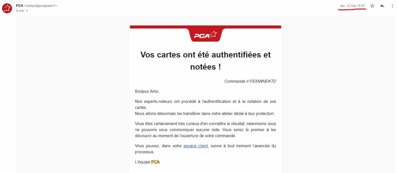 authentification PCA